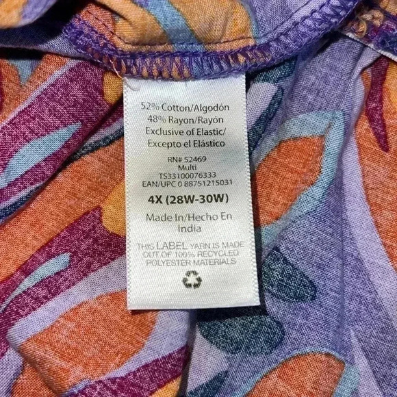 Terra & Sky Plus Size Multicolored Blouse U14 - Picture 3 of 4